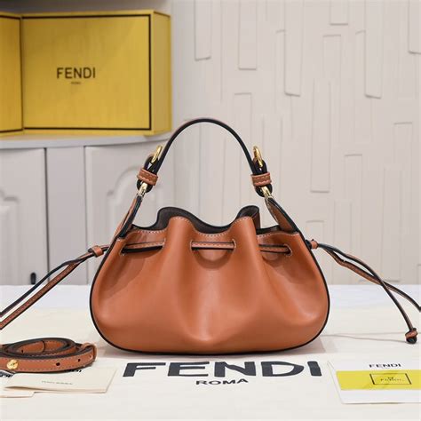 fendi made in italy leather pomodorino bucket bag|Women's Luxury Bucket Bags .